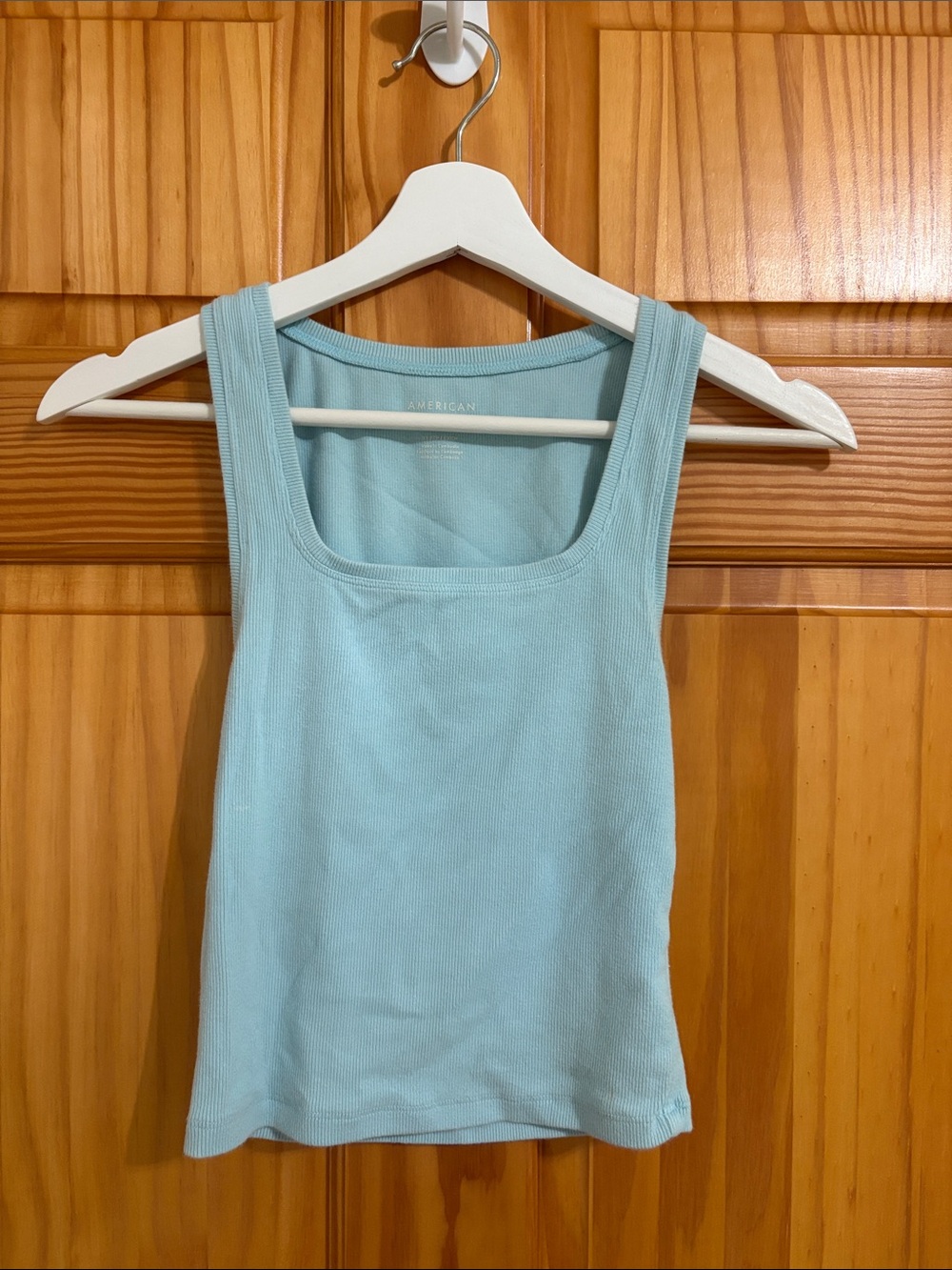 American Eagle Size XS Ribbed Light Blue Tank Top